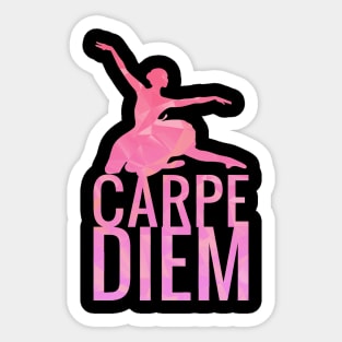 Carpe Diem Ballerina Motivational Quote Sticker